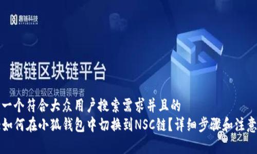 思考一个符合大众用户搜索需求并且的  
code如何在小狐钱包中切换到NSC链？详细步骤和注意事项
